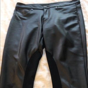 NWOT faux leather black pants